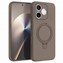 Microsonic Honor 600 Lite 5G Kılıf Aura Stant MagSafe Kahverengi