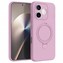 Microsonic Honor 600 Lite 5G Kılıf Aura Stant MagSafe Pembe
