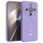 Microsonic Honor Magic 8 Lite Kılıf Aura Stant MagSafe Lila
