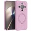 Microsonic Honor Magic 8 Lite Kılıf Aura Stant MagSafe Pembe