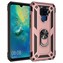 Microsonic Huawei Mate 30 Lite Kılıf Military Ring Holder Rose Gold