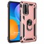 Microsonic Huawei P Smart 2021 Kılıf Military Ring Holder Rose Gold