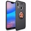 Microsonic Huawei P20 Lite Kılıf Kickstand Ring Holder Siyah Rose