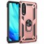 Microsonic Huawei P30 Kılıf Military Ring Holder Rose Gold