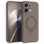 Microsonic Oppo A6 Pro Kılıf Aura Stant MagSafe Kahverengi