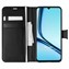 Microsonic Realme Note 50 Kılıf Delux Leather Wallet Siyah