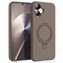 Microsonic Samsung Galaxy A06 Kılıf Aura Stant MagSafe Kahverengi
