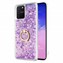 Microsonic Samsung Galaxy A91 Kılıf Glitter Liquid Holder Mor