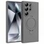 Microsonic Samsung Galaxy S24 Ultra Kılıf Aura Stant MagSafe Gri