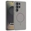 Microsonic Samsung Galaxy S25 Ultra Kılıf MagLeather Pro Gri