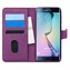 Microsonic Samsung Galaxy S6 Edge Kılıf Fabric Book Wallet Mor