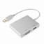 Microsonic USB 3 0 to VGA HDMI LAN DVI Adapter 4 in 1 USB Dönüştürücü Adaptör Kablo Gri