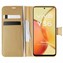 Microsonic Vivo Y36 Kılıf Delux Leather Wallet Gold