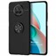 Microsonic Xiaomi Redmi Note 9 5G Kılıf Kickstand Ring Holder Siyah