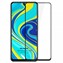 Microsonic Xiaomi Redmi Note 9 Pro Max Tam Kaplayan Temperli Cam Ekran Koruyucu Siyah
