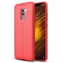 Microsonic Xiaomi Pocophone F1 Kılıf Deri Dokulu Silikon Kırmızı 1