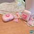 Microsonic Airpods 4 Nesil ANC Kılıf Simli Parıltılı Kalp Desenli Pembe 4