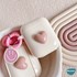 Microsonic Huawei FreeBuds SE 3 Kılıf Süslü Kalp Desenli Pembe 3