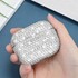 Microsonic Airpods 4 Nesil ANC Kılıf Diamond Swarovski Görünümlü Taşlı Gümüş 2