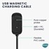 Microsonic Amazfit GTS Manyetik USB Şarj Kablosu Siyah 3