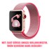 Microsonic Apple Watch Series 1 38mm Hasırlı Kordon Woven Hot Pink 2