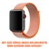 Microsonic Apple Watch Series 2 38mm Hasırlı Kordon Woven Spicy Orange 2