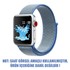 Microsonic Apple Watch Series 3 38mm Hasırlı Kordon Woven Tahoe Blue 2