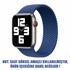 Microsonic Apple Watch Series 3 38mm Kordon Small Size 127mm Knitted Fabric Single Loop Mavi 2