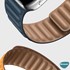 Microsonic Apple Watch Series 9 45mm Kordon Leather Link Band Lacivert 4