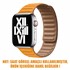 Microsonic Apple Watch Series 5 44mm Kordon Leather Link Band Turuncu 2