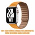 Microsonic Apple Watch Series 5 40mm Kordon Leather Link Band Turuncu 2