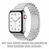 Microsonic Apple Watch Series 7 45mm Kordon Link Bracelet Band Gümüş 2