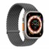 Microsonic Apple Watch SE 2022 40mm Kordon Large Size 160mm Knitted Fabric Single Loop Koyu Gri 1