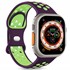 Microsonic Apple Watch SE 2022 40mm Kordon Rainbow Band Mor Yeşil 1