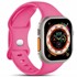 Microsonic Apple Watch SE 2022 44mm Kordon ActiveFlex Wristband Koyu Pembe 1