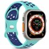 Microsonic Apple Watch SE 2022 44mm Kordon Rainbow Band Yeşil Lacivert 1