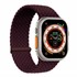 Microsonic Apple Watch SE 2022 44mm Kordon Small Size 127mm Knitted Fabric Single Loop Koyu Bordo 1
