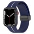 Microsonic Apple Watch Series 9 45mm Kordon Ribbon Line Lacivert Beyaz 1