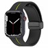 Microsonic Apple Watch Series 6 44mm Kordon Ribbon Line Siyah Yeşil 1