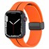 Microsonic Apple Watch Series 7 45mm Kordon Ribbon Line Turuncu Siyah 1