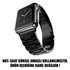 Microsonic Apple Watch Series 8 45mm Metal Stainless Steel Kordon Siyah 2
