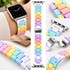 Microsonic Apple Watch Series 11 46mm Flame Metal Stainless Kordon Gökkuşağı 2