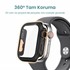 Microsonic Apple Watch SE 44mm Kılıf Apple Watch Ultra Dönüştürücü Ekran Koruyucu Kasa Siyah 3