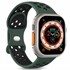 Microsonic Apple Watch Series 6 44mm Kordon Rainbow Band Yeşil Siyah 1