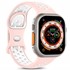 Microsonic Apple Watch Series 7 41mm Kordon Rainbow Band Pembe Beyaz 1
