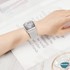Microsonic Apple Watch Series 7 41mm Kordon Small Size 127mm Knitted Fabric Single Loop Beyaz 2