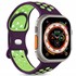 Microsonic Apple Watch Series 7 45mm Kordon Rainbow Band Mor Yeşil 1