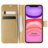 Microsonic Apple iPhone 11 Kılıf Delux Leather Wallet Gold 1