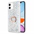 Microsonic Apple iPhone 11 Kılıf Glitter Liquid Holder Gümüş 1