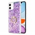 Microsonic Apple iPhone 11 Kılıf Glitter Liquid Holder Mor 1